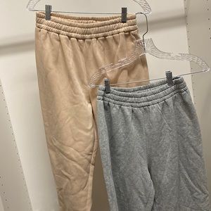 Shein Size M sweatpants (Beige and Grey)